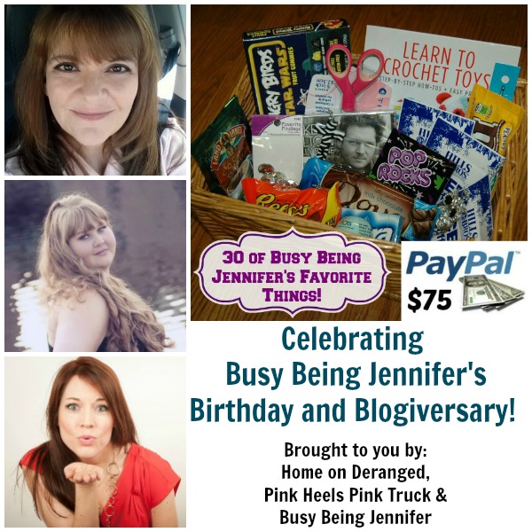 Busy Being Jennifer's Birthday and Blogiversary Giveaway