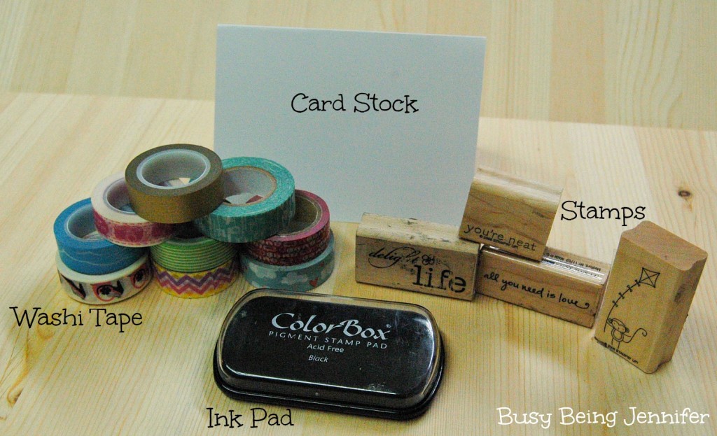 Supplies for Washi Tape Crds