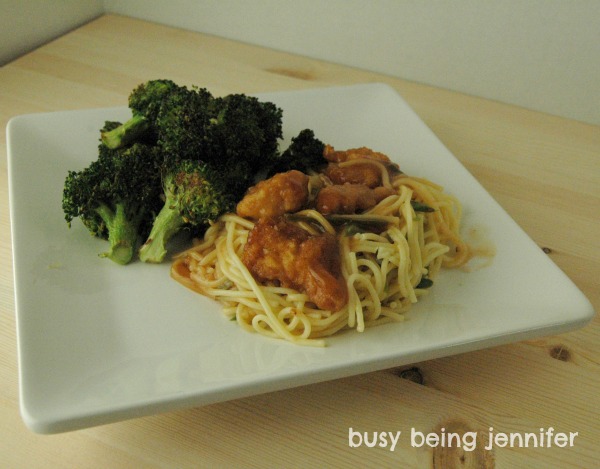 Sesame Chicken and Roasted Broccoli #frozenfavorites