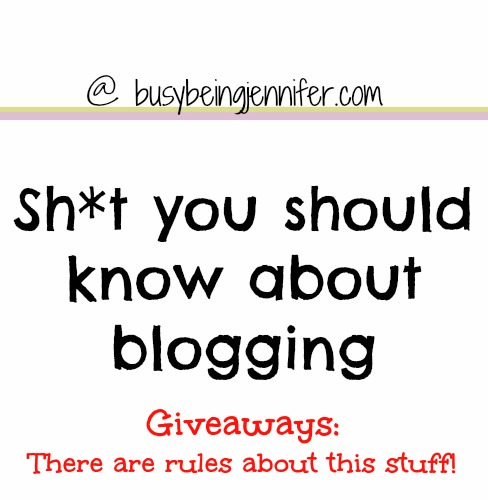 Sh.t You Should Know About Blogging. Running a Legal Giveaway
