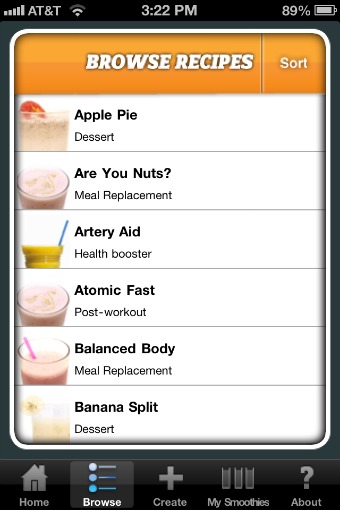 Apps for a Healthier Life - Smoothie Seletcor