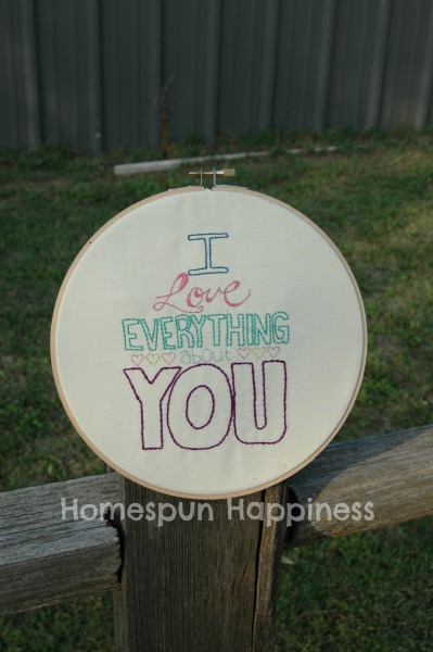 Love Everything About You from Homespun Happiness