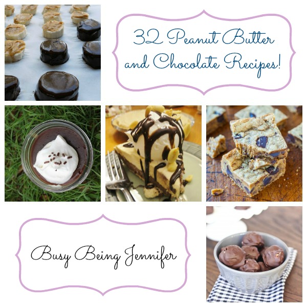 32 Peanut Butter and Chocolate Recipes ~ Busy Being Jennifer .com