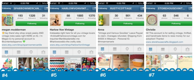 Great Instagram Vintage Shops! 4-7