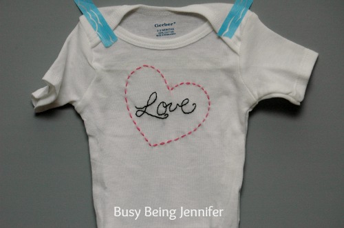 Love Baby Onesie ~ Busy Being Jennifer