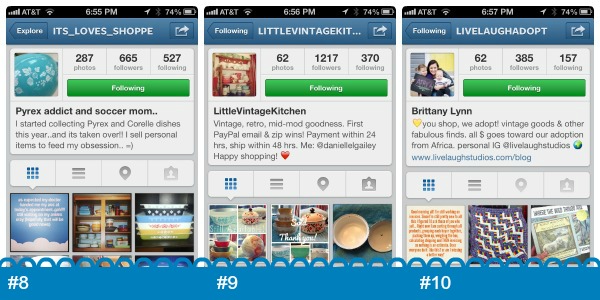 favorite instagram shops! 8-10
