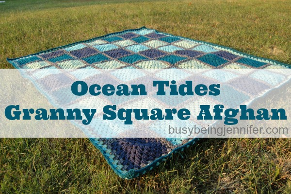 Ocean Tides Granny Square Afghan from  busybeingjennifer.com