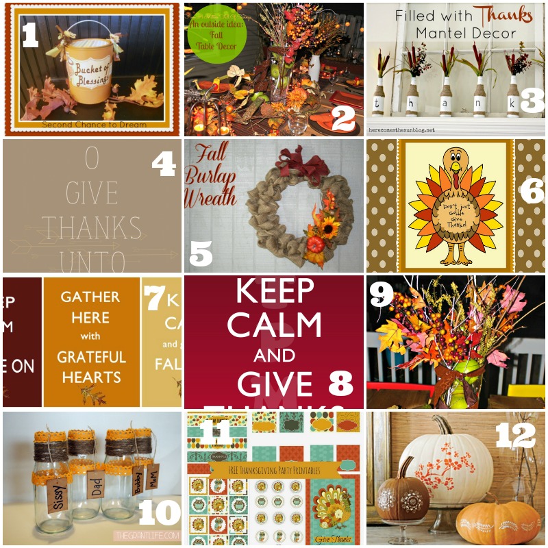Decor and Printable ideas for Thanksgiving - busybeingjennifer.com