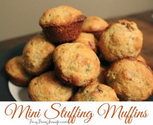 Mini Stuffing Muffins - BusyBeingJennifer.com