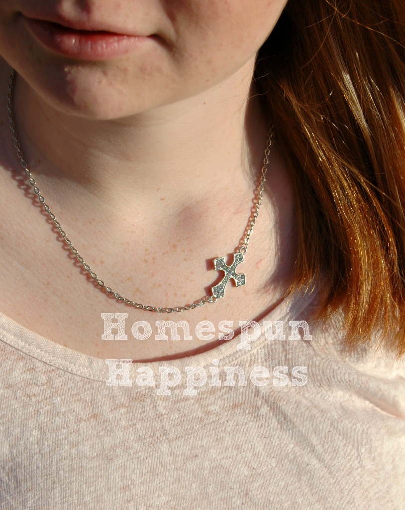Gothic Style Sideways Cross Necklace - ShopHomespunHappiness.com