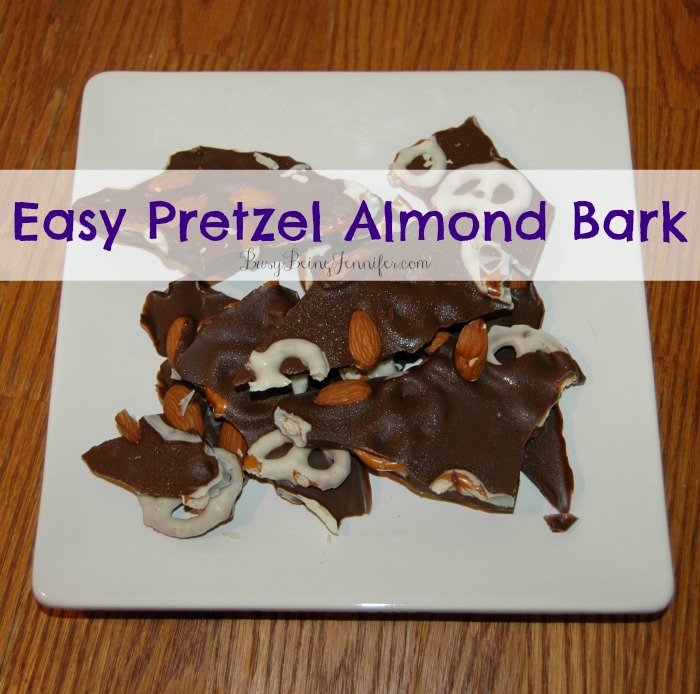 Easy Pretzel Almond Bark - BusyBeingJennifer.com