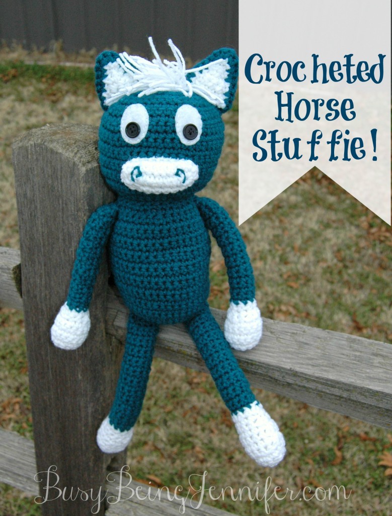 Crocheted Horse Stuffie - BusyBeingJennifer.com