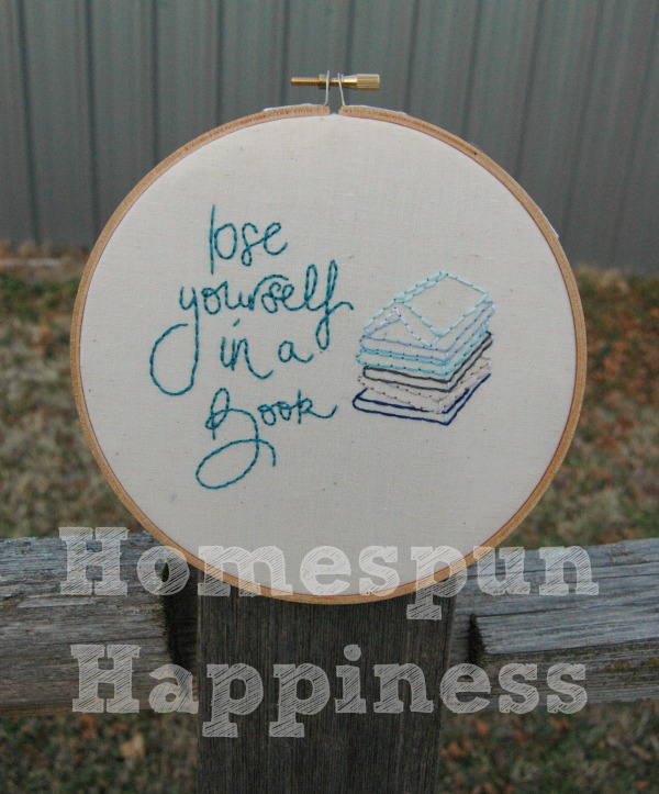 Lose Yourself in a Book 7 In. Hoop Art -  ShopHomespunHappiness.com