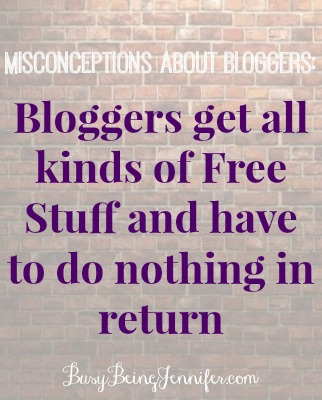 Misconceptions- Bloggers get all kinds of -Free Stuff-