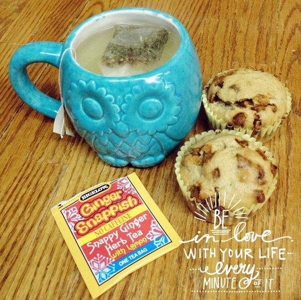 Muffins and Bigelow Tea. So Yummy!