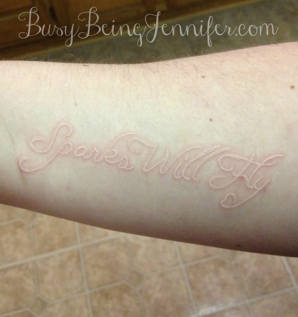 Fresh Tattoo - Sparks Will Fly in White Ink - BusyBeingJennifer.com