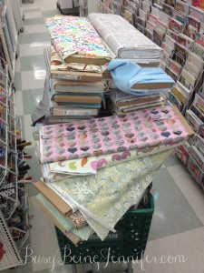 We may have picked a out just a few fabrics to bring home... - BusyBeingJennifer.com