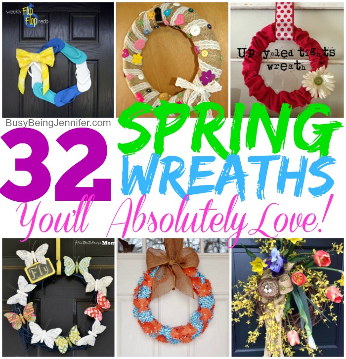 32 Wreaths You'll love this spring! - BusyBeingJennifer.com