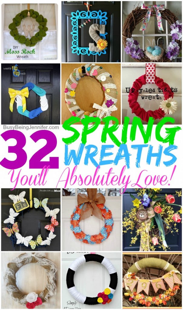 Wreath Love - 32 Spring Wreaths You'll Love - BusyBeingJennifer.com