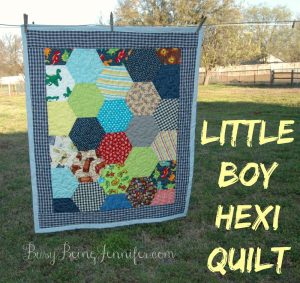 A Little Boy Hexi Quilt - BusyBeingJennifer.com
