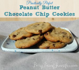 Practically Perfect Peanut Butter Chocolate Chip Cookies - BusyBeingJennifer.com