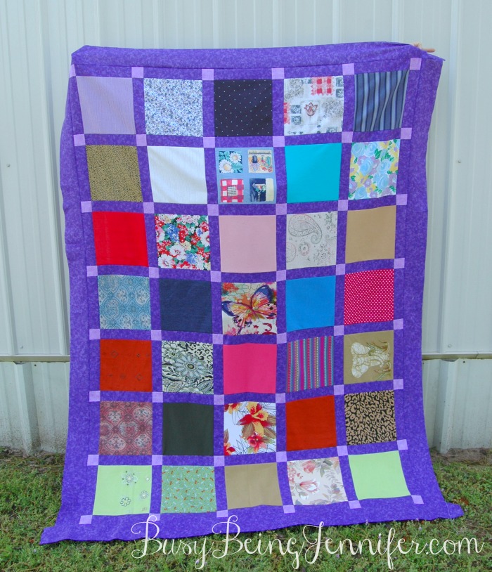Miss Katie's Memory - A memory quilt by BusyBeingJennifer.co,