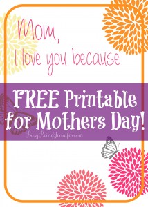 Mothers Day Printable for Free! - BusyBeingJennifer.com