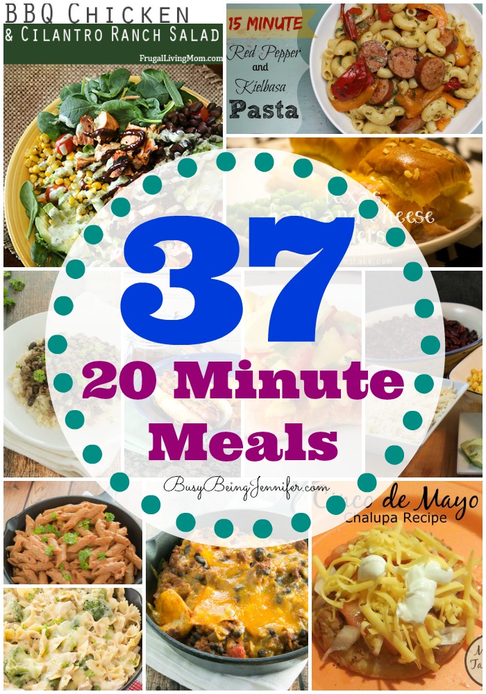 37 20 Minute Meals Perfect for Summer!  - BusyBeingJennifer.com #Summer #SummerMeals #20MinuteMeals #SummerNights #QuickMeals #EasyMeals