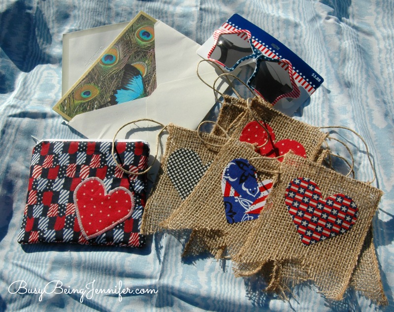 What I included in a friends 4th of July Hostess Gift - BusyBeingJennifer.com