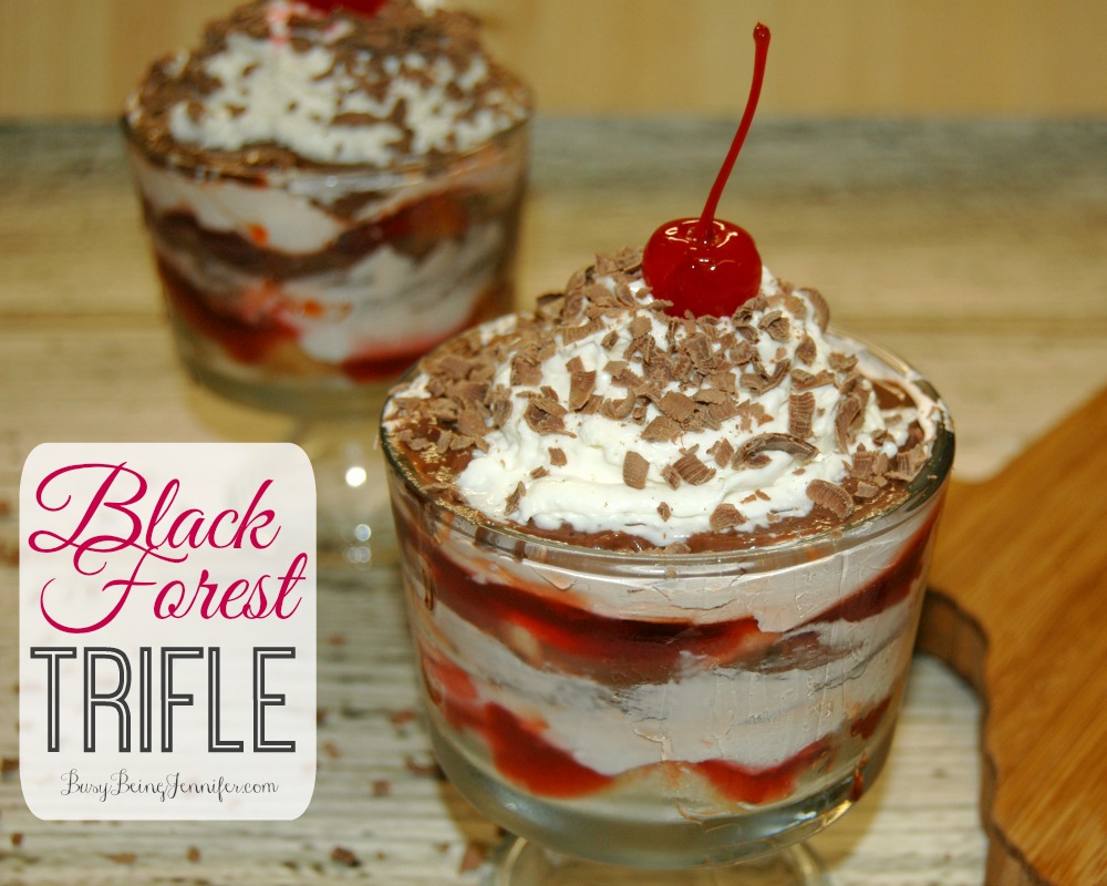 Delicious Black Forest Trifle on BusyBeingJennifer.com
