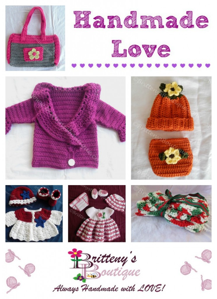 Britteny's Boutique - Crocheted awesomeness - Handmade Love Feature on BusyBeingJennifer.com