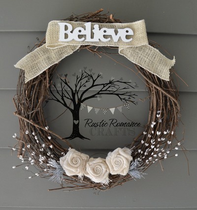 Rustic Romance - Believe Wreath