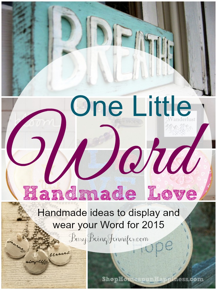 One Little Word - Ideas to wear and display your word of the year - busybeingjennifer..com