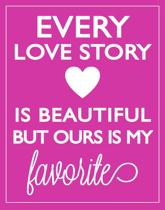 Free Love Story Printable from BusyBeingJennifer
