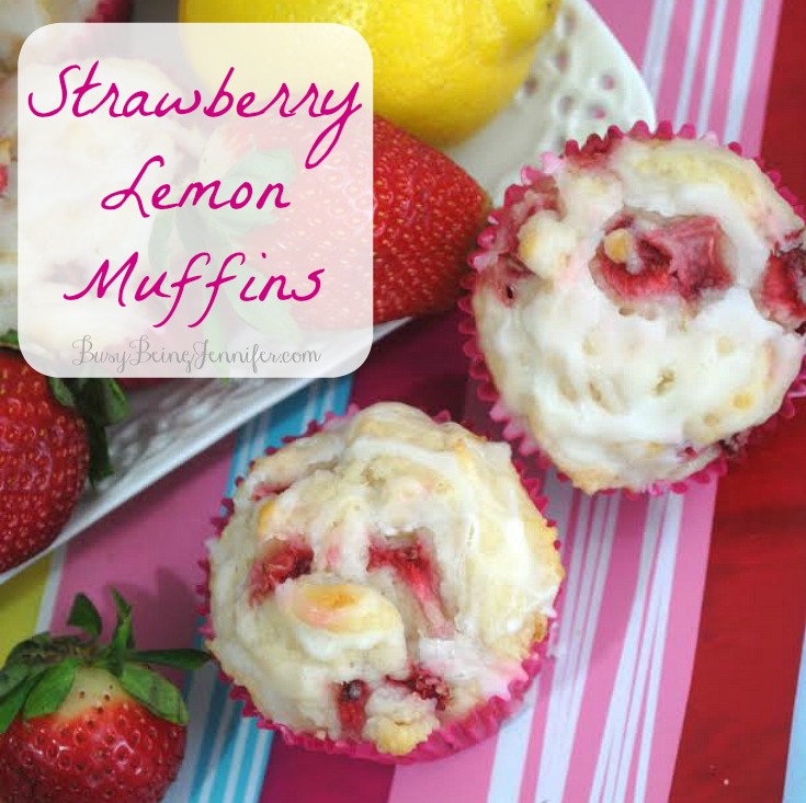 Strawberry lemon muffins recipe - busybeingjennifer.com