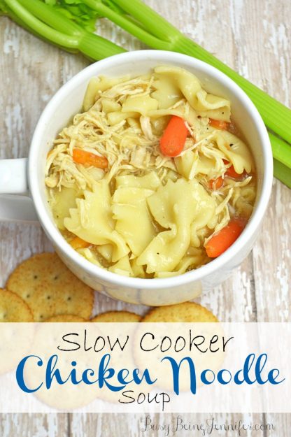 Slow Cooker Chicken Noodle Soup - Busy Being Jennifer