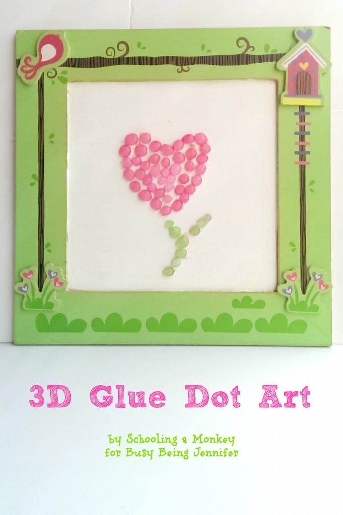 Want to make a simple and easy art project? These DIY 3D Colored Glue Dots will make any project pop!