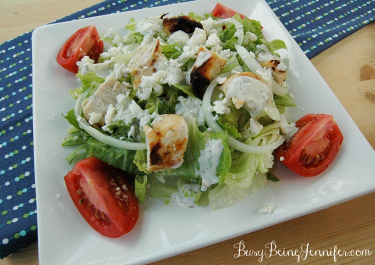 Feta and Dill Marinated Chicken and Greek Salad - BusyBeingJennifer.com
