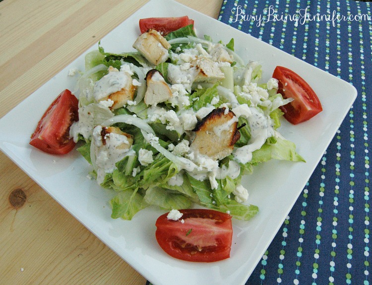 Feta and Dill Marinated Chicken with Greek Salad - BusyBeingJennifer.com