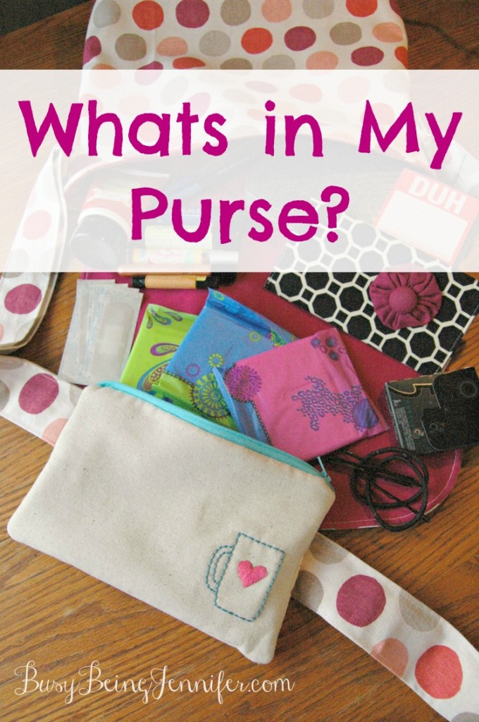 Whats in My Purse -- BusyBeingJennifer.com #sp #SaveTheUndies #UnderWarrior..com #sp #SaveTheUndies #UnderWarrior