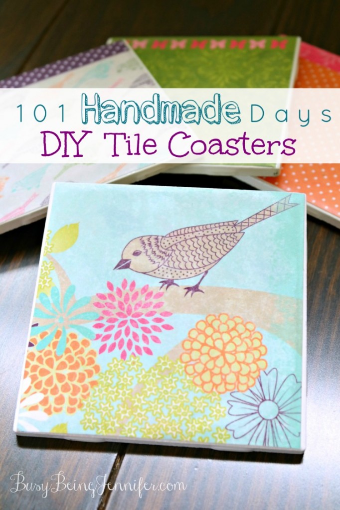DIY Tile Coasters #101HandmadeDays - BusyBeingJennifer.com