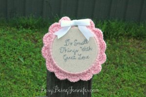 Do Small Things With Great Love Hoop Art 1