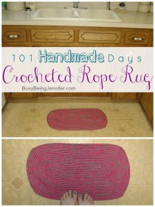 Crocheted Rope Rug - BusyBeingJennifer.com #101HandmadeDays