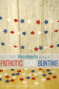Patriotic Star Bunting - BusyBeingJennifer.com - #101HandmadeDays