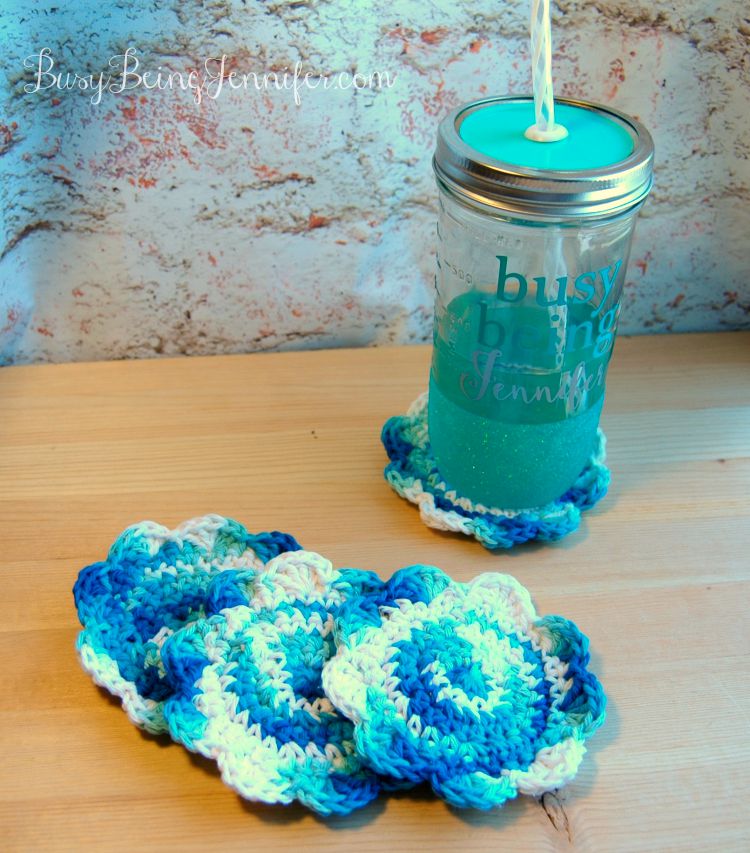 Crocheted Coasters - BusyBeingJennifer.com - #101HandmadeDays