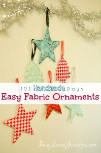 Easy Fabric Ornaments - BusyBeingJennifer.com #101handmadedays