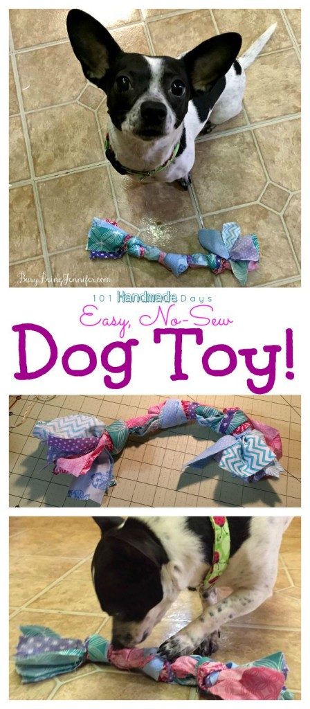 Easy, No-Sew Dog Toy - BusyBeingJennifer.com #101HandmadeDays