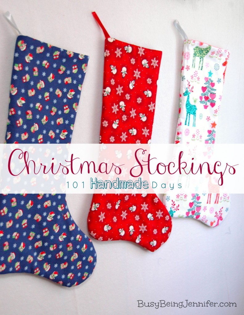 Simple Christmas Stockings - BusyBeingJennifer.com #101handmadedays