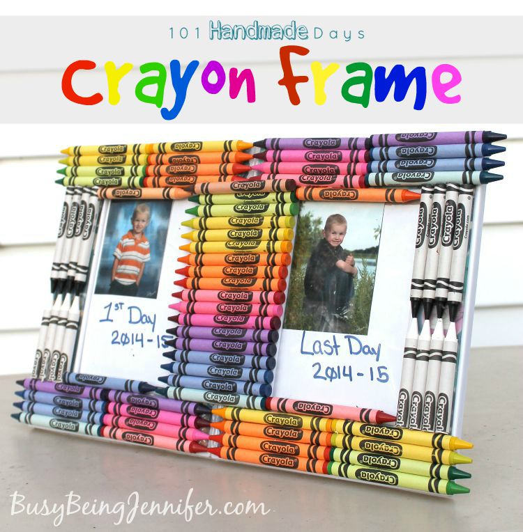Crayon Frame - BusyBeingJennifer.com #101handemadedays