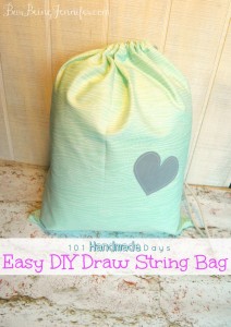 Easy DIY Draw String Bag - BusyBeingJennifer.com #101handmadedays